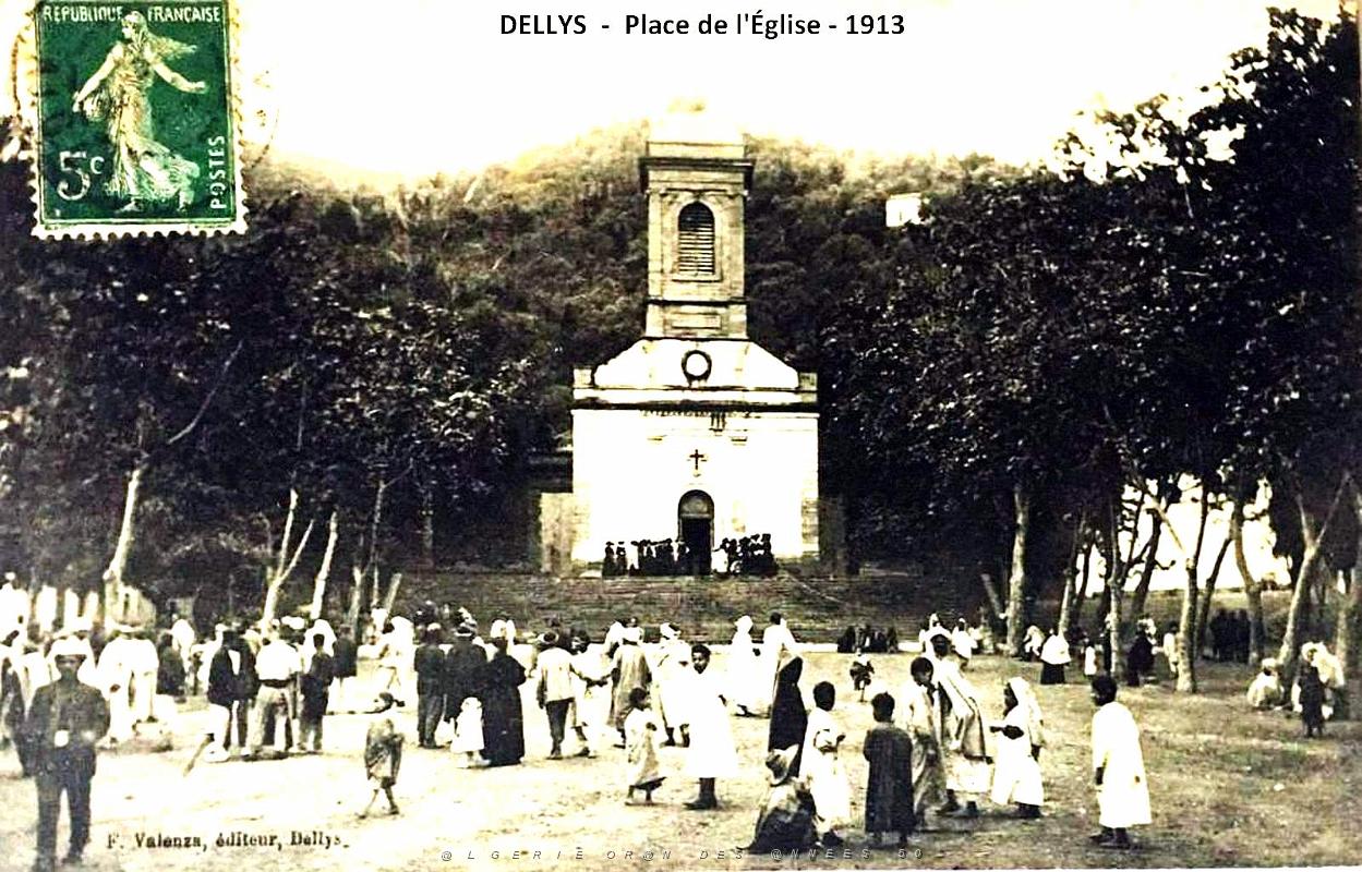 Dellys - Place de l'eglise - 1913.jpg